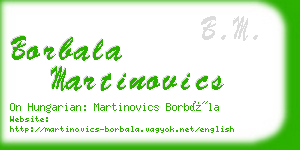 borbala martinovics business card
